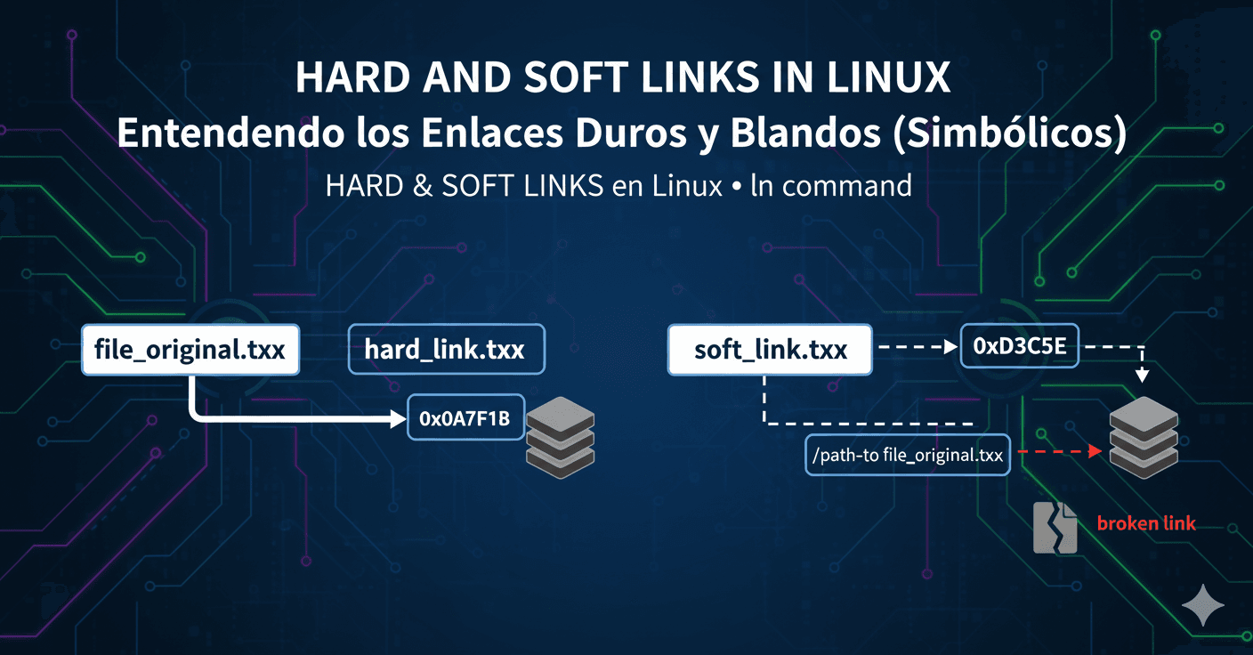 Entendiendo los Enlaces Duros y Blandos (Simbólicos) en Linux 🔗