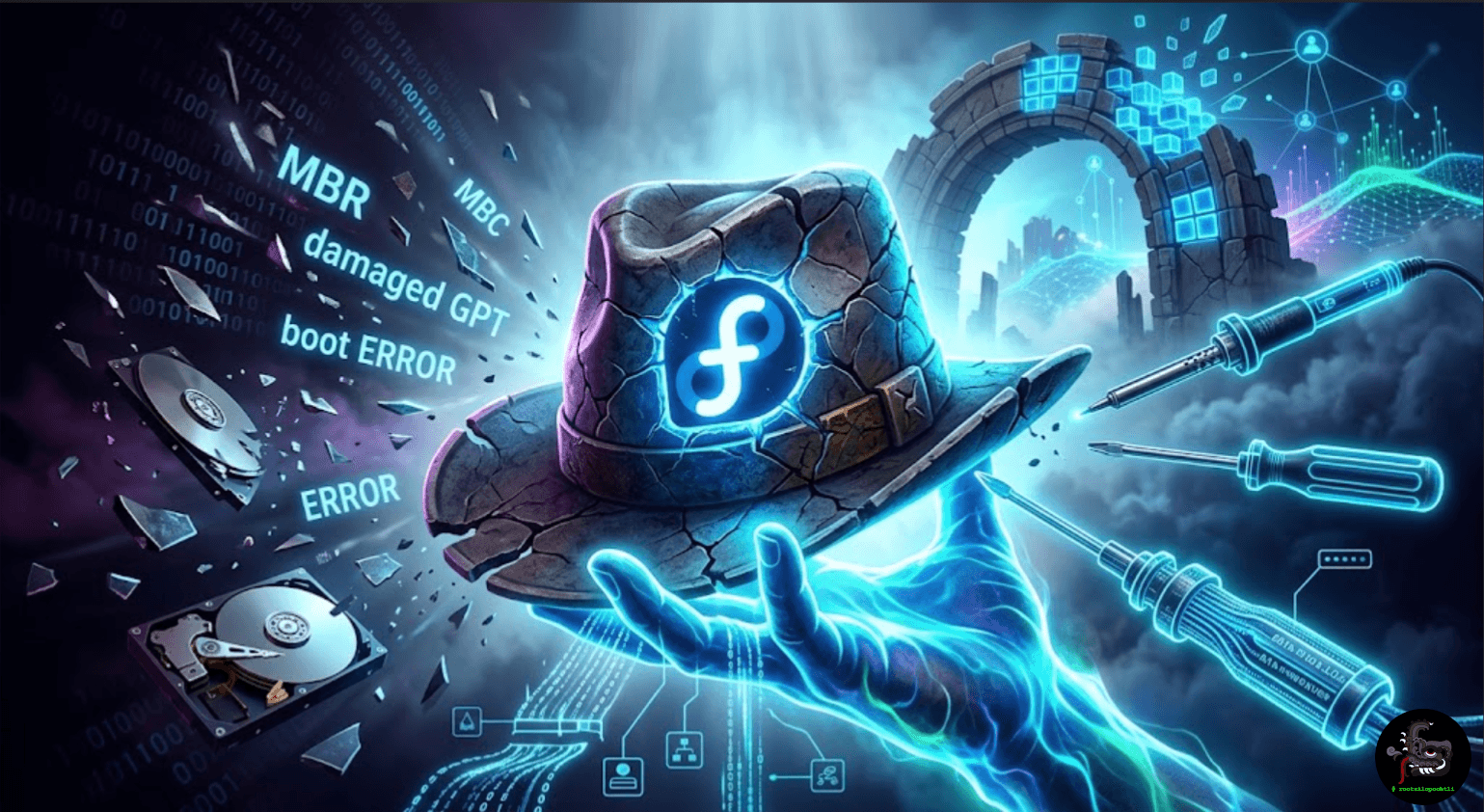 Cómo recuperé mi Fedora tras un desastre de particiones